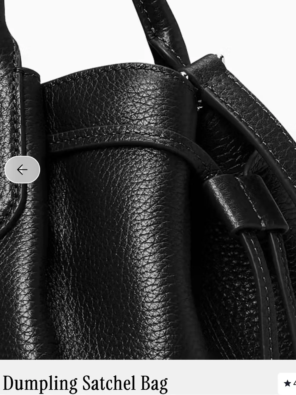 Kate Spade Black Pebbled Leather Dumpling Satchel Bag